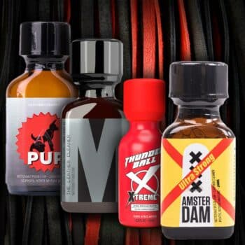 A collection of Fourplay poppers displayed against a backdrop of black and red textures, now featuring references to multiplayer games.